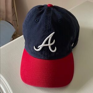 47 Brand Atlanta Braves 2-Tone Clean Up Navy/Red Hat
